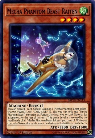Mecha Phantom Beast Raiten - MP18-EN119 - Common 1st Edition
2018 Mega-Tins Singles