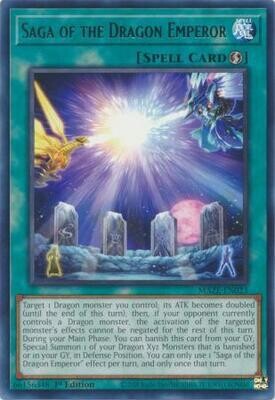 Saga of the Dragon Emperor - MAZE-EN023 - Rare 1st Edition Maze of Memories 1st Edition Singles