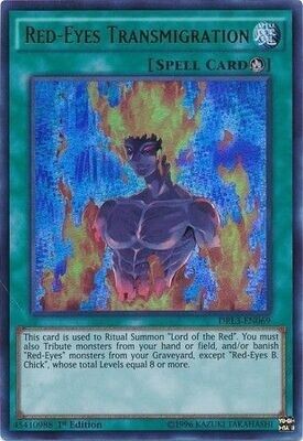 Red-Eyes Transmigration - DRL3-EN069 - Ultra Rare 1st Edition
Dragons of Legend Unleashed 1st Edition Singles