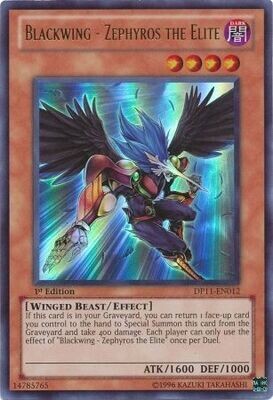 Blackwing - Zephyros the Elite - DP11-EN012 - Ultra Rare 1st Edition
Duelist Pack: Crow [DP11]