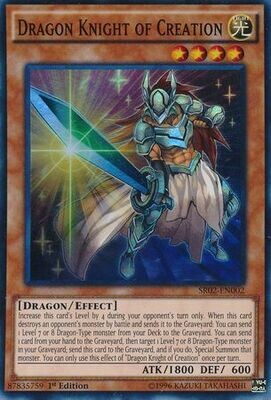 Dragon Knight of Creation - SR02-EN002 - Super Rare 1st Edition Structure Deck: Rise of the True Dragons 1st Edition Singles
