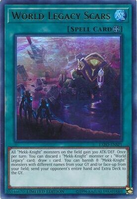 World Legacy Scars - EXFO-ENSP1 - Ultra Rare Limited Edition Extreme Force [EXFO] 1st Edition Singles *Espanol*