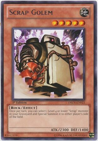 Scrap Golem - DREV-EN023 - Rare 1st Edition
Duelist Revolution 1st Edition Singles
