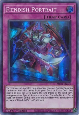 Fiendish Portrait - MP21-EN033 - Super Rare 1st Edition 2021 Mega-Tin: Ancient Battles 1st Edition Singles