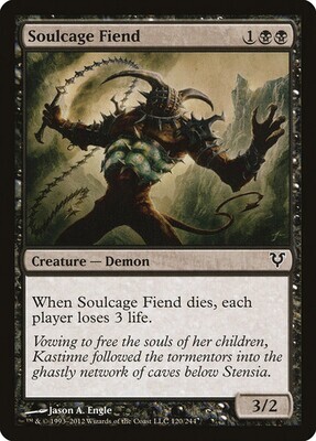 Soulcage Fiend
Avacyn Restored
English
Non-foil