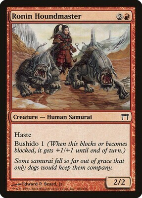 Ronin Houndmaster
Champions of Kamigawa
English
Non-foil