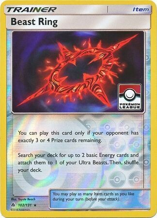 Beast Ring - 102/131 - League Promo Pokemon Championship/League/Organized Play Promos