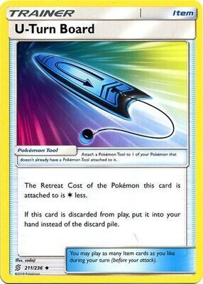 U-Turn Board - 211/236 - Uncommon Sun &amp; Moon: Unified Minds Singles