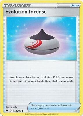 Evolution Incense - 163/202 - Uncommon Sword &amp; Shield (Base Set) Singles