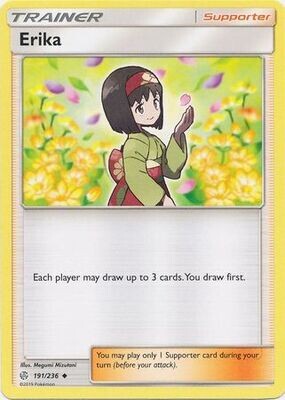 Erika - 191/236 - Uncommon Sun &amp; Moon: Cosmic Eclipse Singles