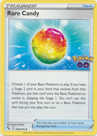 Rare Candy - 069/078 - Uncommon Pokemon Go Singles