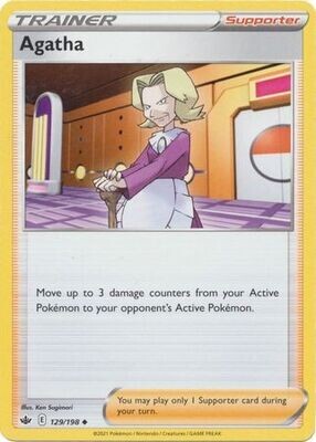 Agatha - 129/198 - Uncommon Sword &amp; Shield: Chilling Reign Singles