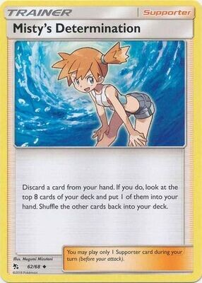 Misty&#39;s Determination - 62/68 - Uncommon Hidden Fates Singles