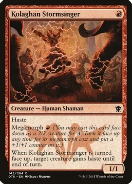 Kolaghan Stormsinger - Dragons of Tarkir (DTK)
Dragons of Tarkir