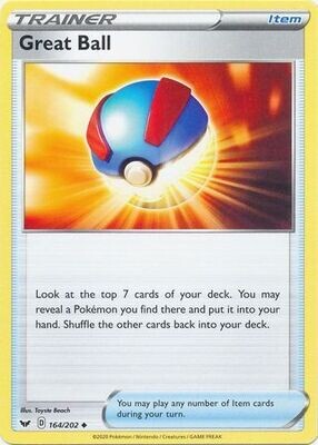 Great Ball - 164/202 - Uncommon Sword &amp; Shield (Base Set) Singles