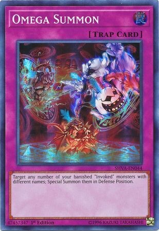 Omega Summon - SHVA-EN044 - Super Rare 1st Edition Shadows in Valhalla 1st Edition Singles