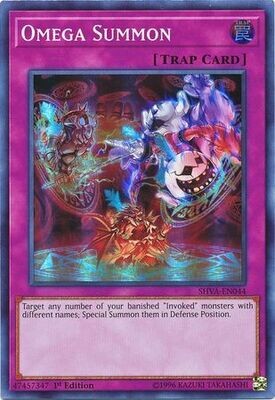 Omega Summon - SHVA-EN044 - Super Rare 1st Edition Shadows in Valhalla 1st Edition Singles