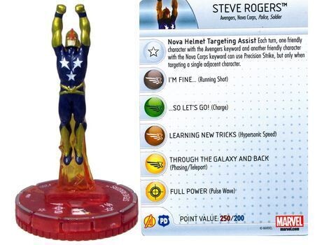 Steve Rogers #061 Chase Rare Avengers Assemble Marvel Heroclix Marvel: Avengers Assemble Singles Sin Tarjeta