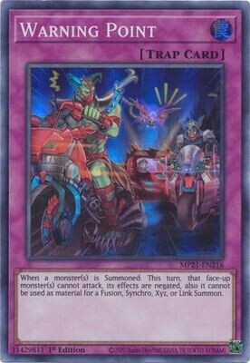 Warning Point - MP21-EN216 - Super Rare 1st Edition 2021 Mega-Tin: Ancient Battles 1st Edition Singles
