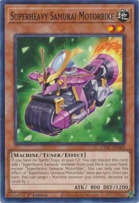 Superheavy Samurai Motorbike - CYAC-EN003 - Common 1st Edition Cyberstorm Access 1st Edition Singles (espanol)