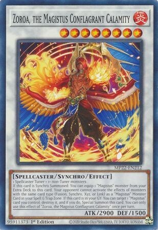 Zoroa, the Magistus Conflagrant Calamity - MP22-EN212 - Common 1st Edition 2022 Mega-Tin: Pharaoh&#39;s Gods 1st Edition Singles