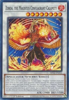 Zoroa, the Magistus Conflagrant Calamity - MP22-EN212 - Common 1st Edition 2022 Mega-Tin: Pharaoh&#39;s Gods 1st Edition Singles