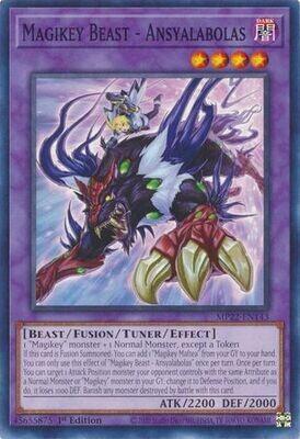 Magikey Beast - Ansyalabolas - MP22-EN143 - Common 1st Edition 2022 Mega-Tin: Pharaoh&#39;s Gods 1st Edition Singles