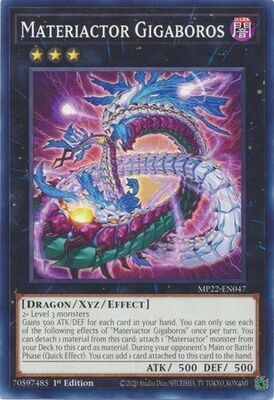 Materiactor Gigaboros - MP22-EN047 - Common 1st Edition
2022 Mega-Tin: Pharaoh&#39;s Gods 1st Edition Singles