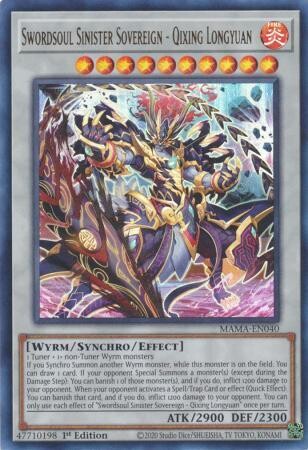 SJ Swordsoul Sinister Sovereign - Qixing Longyuan - MAMA-EN040 - Ultra Rare 1st Edition Magnificent Mavens 1st Edition Singles