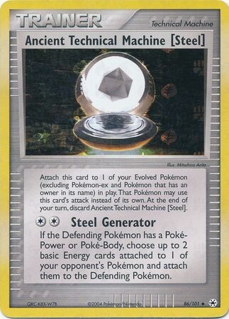 Ancient Technical Machine [Steel] - 86/101 - Uncommon Reverse Holo
Ex Hidden Legends Reverse Holo Singles