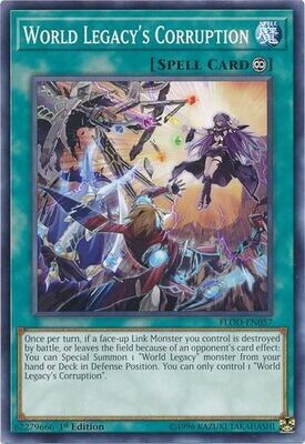 World Legacy&#39;s Corruption - FLOD-EN057 - Common 1st Edition Flames of Destruction 1st Edition Singles (espanol)