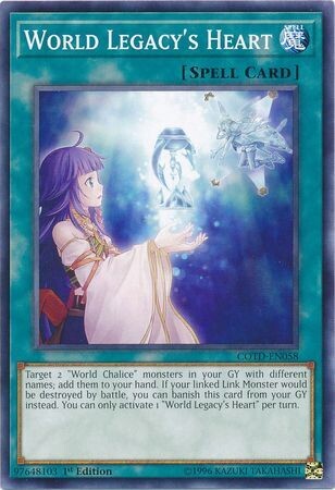 World Legacy&#39;s Heart - COTD-EN058 - Common 1st Edition
Code of the Duelist 1st Edition Singles