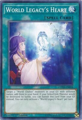 World Legacy&#39;s Heart - COTD-EN058 - Common 1st Edition
Code of the Duelist 1st Edition Singles