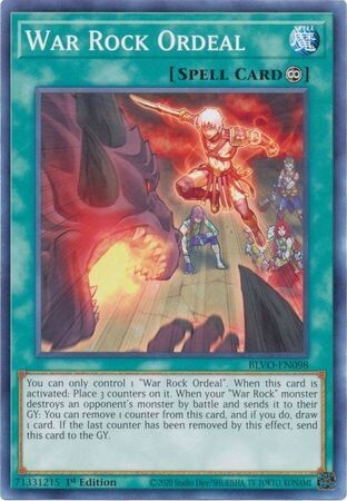 War Rock Ordeal - BLVO-EN098 - Common 1st Edition Blazing Vortex 1st Edition Singles