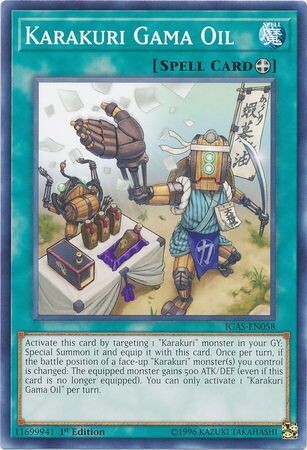 Karakuri Gama Oil - IGAS-EN058 - Common 1st Edition Ignition Assault 1st Edition Singles