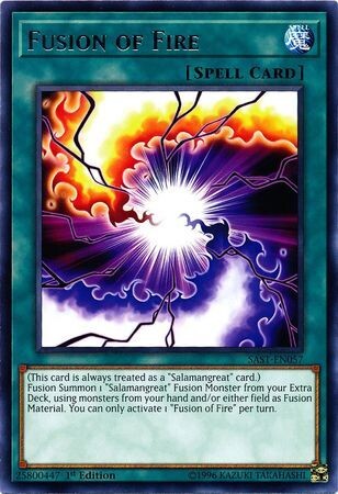 Fusion of Fire - SAST-EN057 - Rare 1st Edition Savage Strike 1st Edition Singles