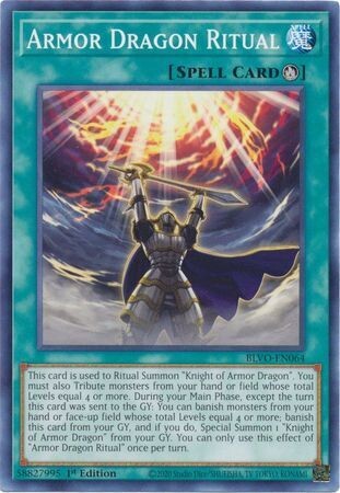 Armor Dragon Ritual - BLVO-EN064 - Common 1st Edition Blazing Vortex 1st Edition Singles