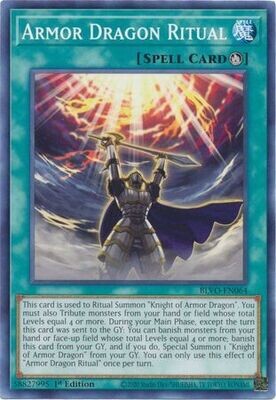 Armor Dragon Ritual - BLVO-EN064 - Common 1st EditionBlazing Vortex 1st Edition Singles*Español*