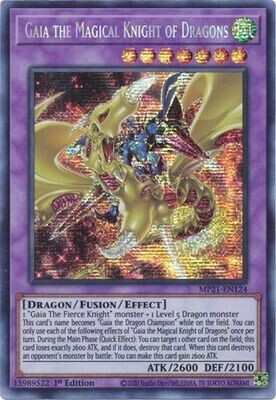 Gaia the Magical Knight of Dragons - MP21-EN124 - Prismatic Secret Rare 1st Edition
2021 Mega-Tin: Ancient Battles 1st Edition Singles