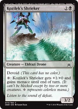 Kozilek&#39;s Shrieker 073/184
Oath of the Gatewatch Singles(Español)