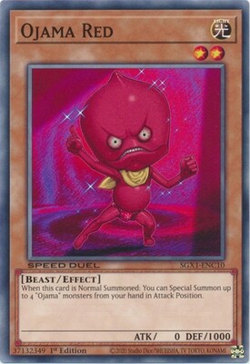 Ojama Red - SGX1-ENC10 - Common 1st Edition
Speed Duel GX Duel Academy Box Singles