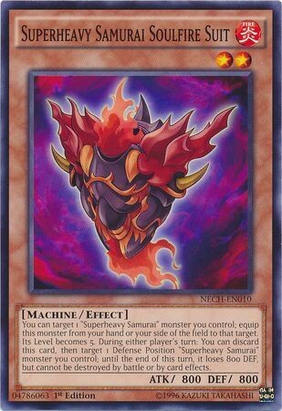 Superheavy Samurai Soulfire Suit - NECH-EN010 - Common 1st Edition The New Challengers (NECH) 1st Edition Singles