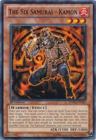 The Six Samurai - Kamon - SDWA-EN007 - Common 1st Edition Structure Deck: Samurai Warlords 1st Edition Singles