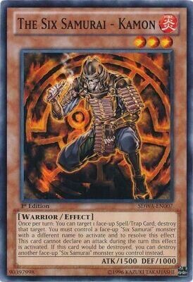 The Six Samurai - Kamon - SDWA-EN007 - Common 1st Edition Structure Deck: Samurai Warlords 1st Edition Singles