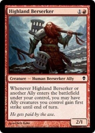 Highland Berserker 132/249 Zendikar Singles