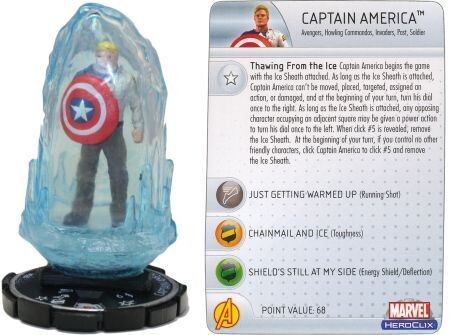 Captain America (Ice Cap) #060 Chase Rare Captain America Marvel Heroclix
Marvel: Captain America Sin tarjeta