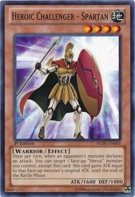 Heroic Challenger - Spartan - REDU-EN005 - Common 1st Edition Return of the Duelist 1st Edition Singles