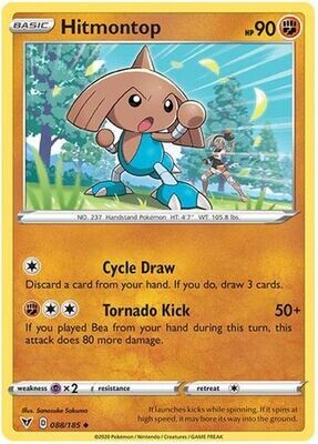 Hitmontop - 088/185 - Uncommon
Sword &amp; Shield: Vivid Voltage Singles