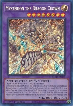 SH Mysterion the Dragon Crown - BLMR-EN071 - Secret Rare 1st Edition Monstrous Revenge 1st Edition Singles
