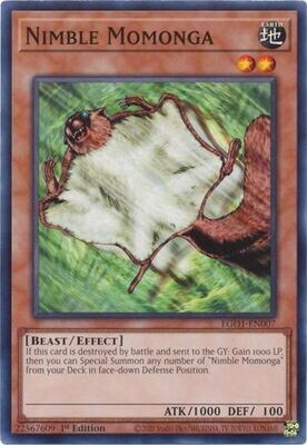 Nimble Momonga - EGO1-EN007 - Common 1st Edition Egyptian God Deck: Obelisk the Tormentor 1st Edition Singles